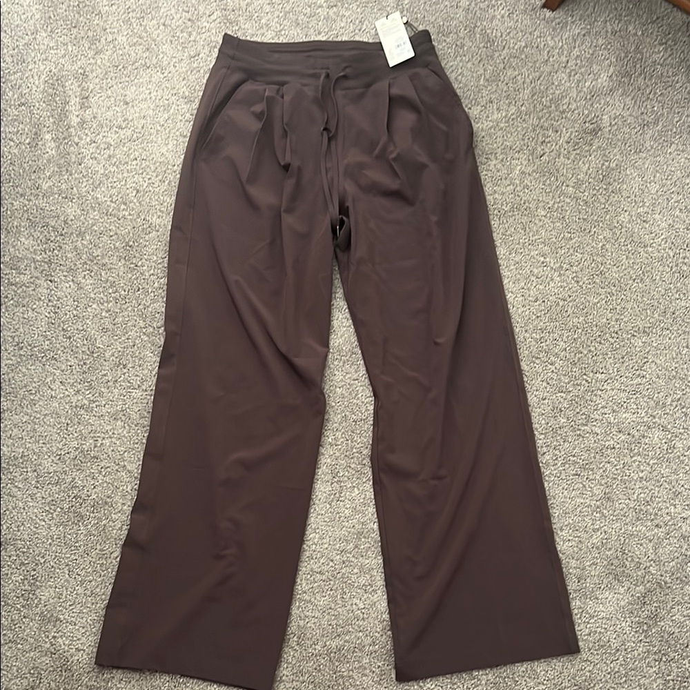 CALIA size small NWT dark Brown Wide Leg Pants Relaxed Fit